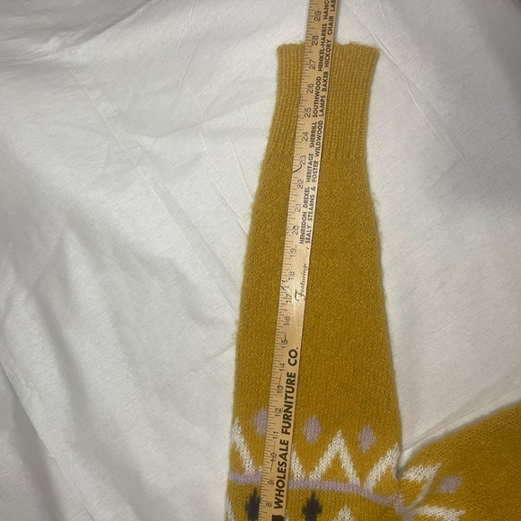 A New Day Mustard and Pink Geometric Sweater - Size XL - Picture 7 of 8